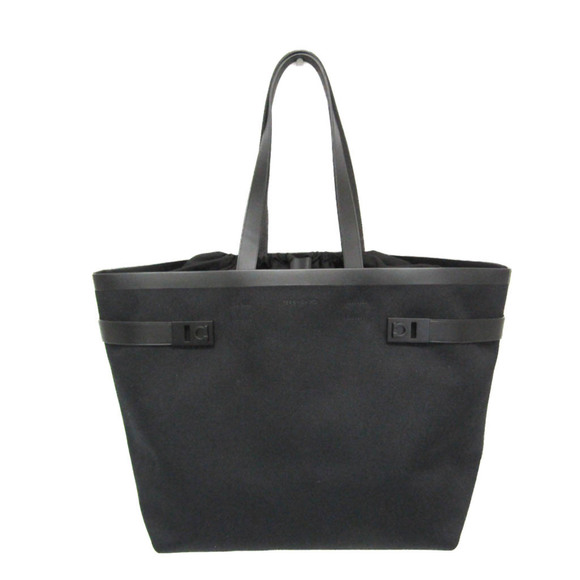 Salvatore Ferragamo Gancini Big Tote EE-24 1295 Men's Canvas,Leather Tote Bag